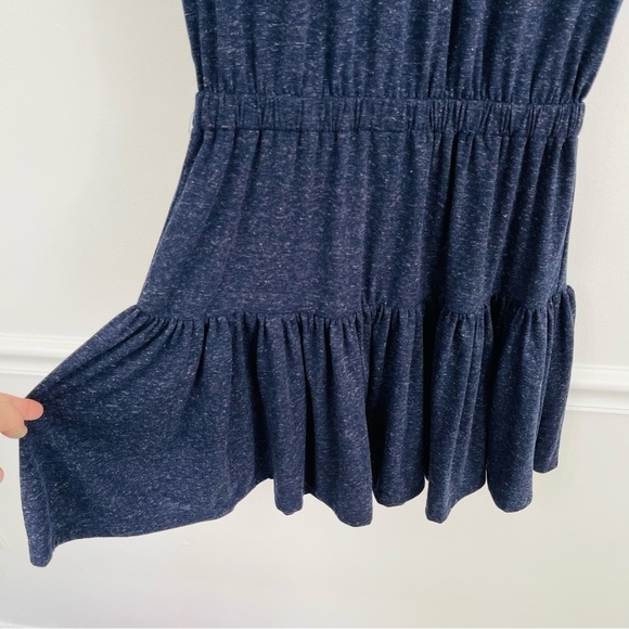CHELSEA & VIOLET Navy Blue Short Sleeve Tiered Ruffled Hem Dress - SMALL - Picture 5 of 11